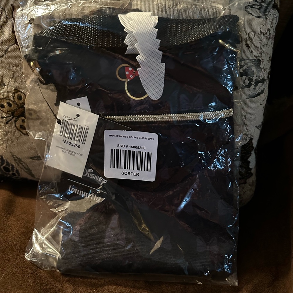 Loungefly Black and Purple Disney Crossbody Bag - Picture 6 of 6